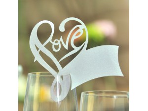 Банкетная карточка на бокал "Love"