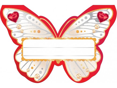 Банкетная карточка "Красная бабочка"