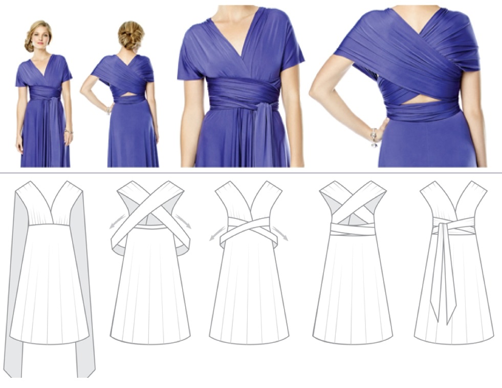 Выкройка для платья греческого стиля